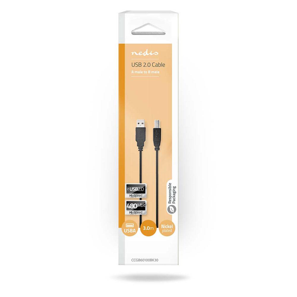 Nedis USB 2.0 A-B kaapeli, 3 m - Image 3