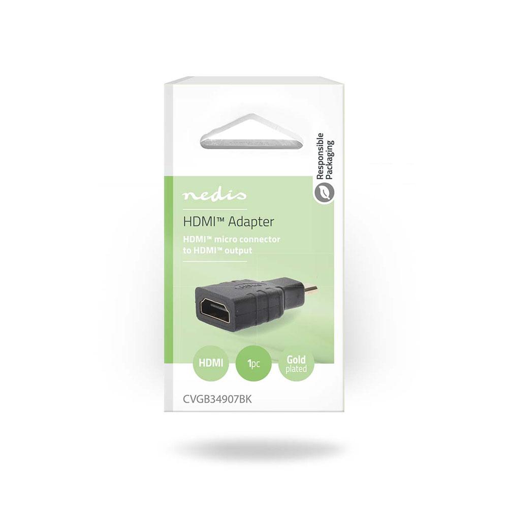 Nedis HDMI - HDMI Mikro sovitin, musta - Image 3