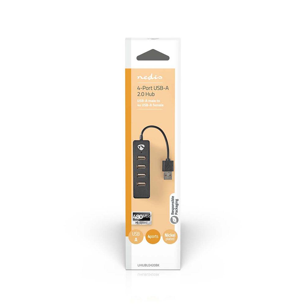 Nedis USB 2.0 hub, 4 porttia - Image 2