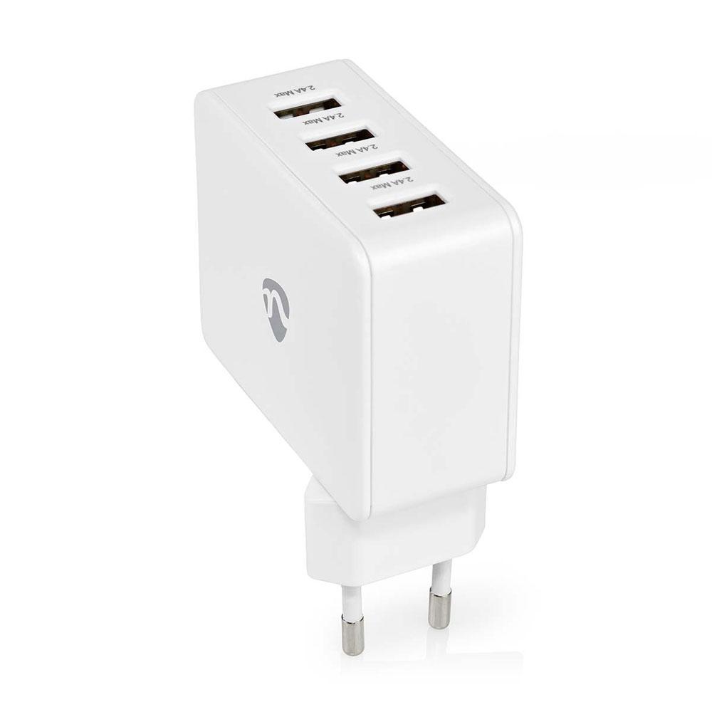 Nedis USB A seinälaturi, 4 paikkaa