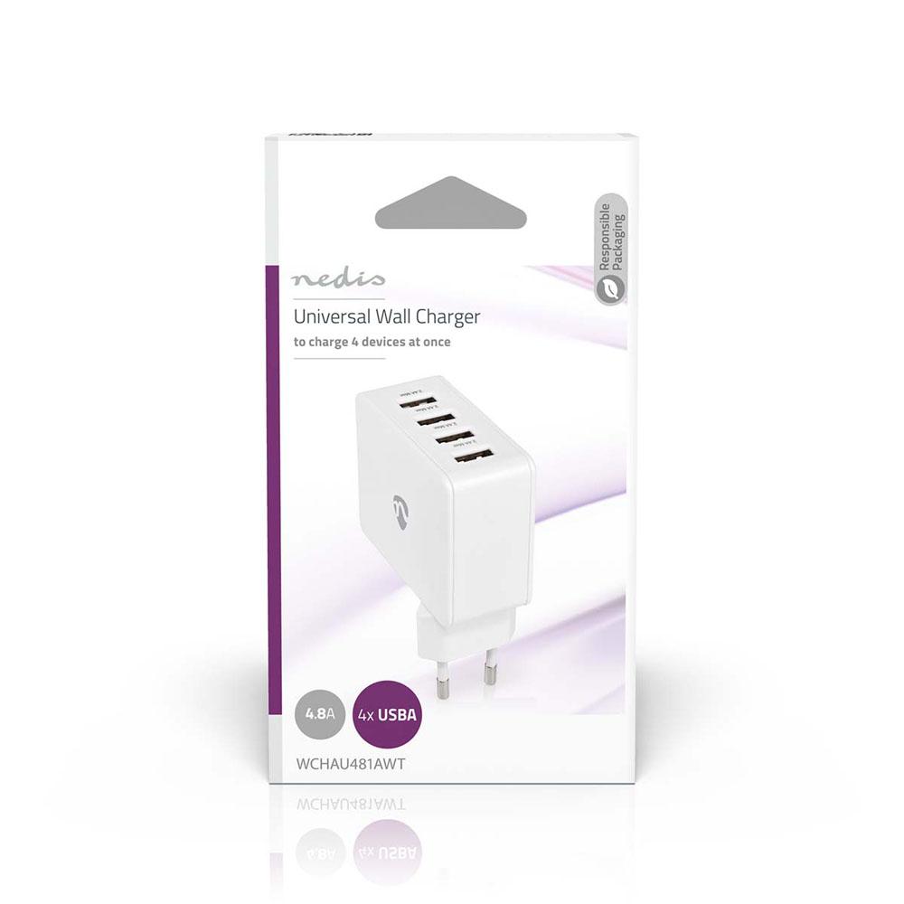 Nedis USB A seinälaturi, 4 paikkaa - Image 2